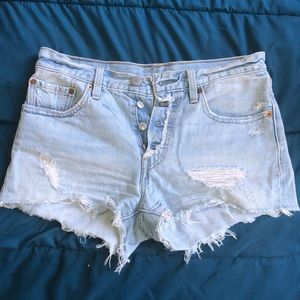 Levi’s 501 High Rise Denim Shorts